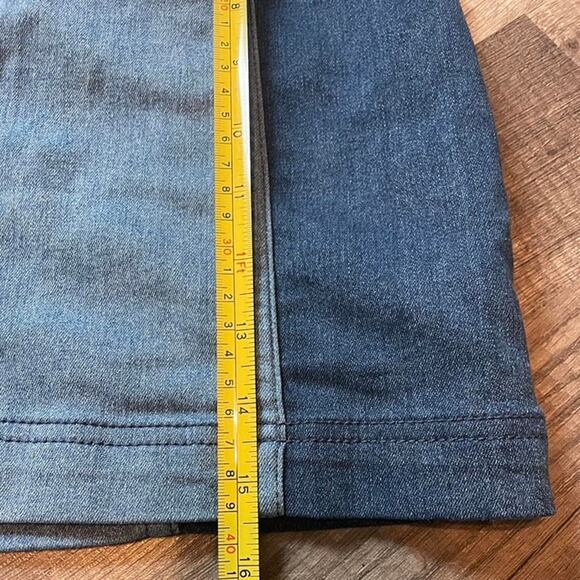 Free People Two-Tone Denim Pencil Skirt – Size 4 - Picture 7 of 8